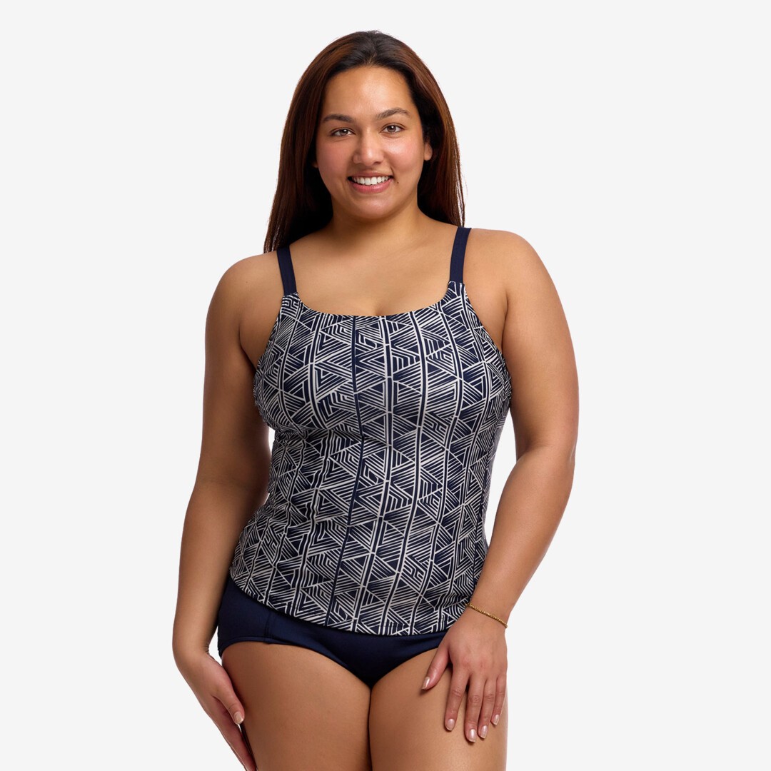 Stickler Ladies Scoop Neck Tankini