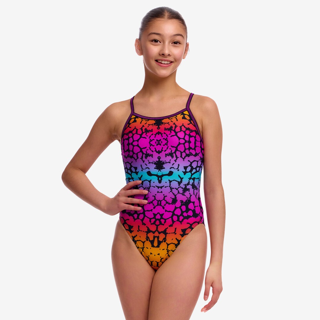 Wild Animal Girl's Single Strap One Piece
